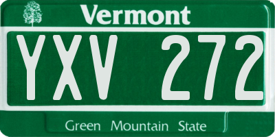 VT license plate YXV272