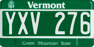 VT license plate YXV276