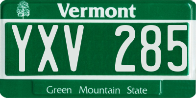 VT license plate YXV285