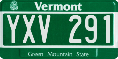 VT license plate YXV291