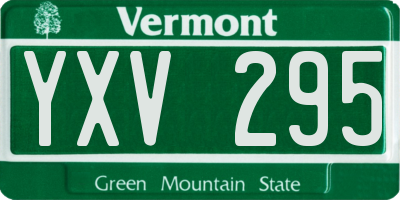 VT license plate YXV295