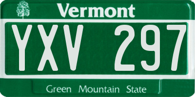 VT license plate YXV297