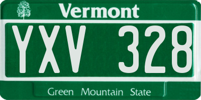 VT license plate YXV328