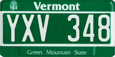 VT license plate YXV348