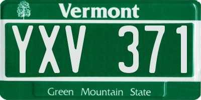 VT license plate YXV371