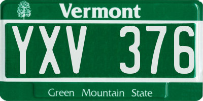 VT license plate YXV376