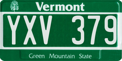 VT license plate YXV379