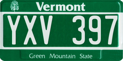 VT license plate YXV397