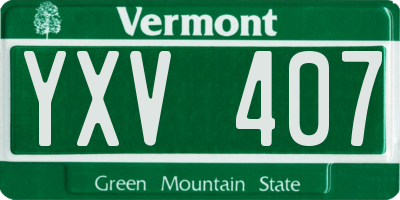 VT license plate YXV407