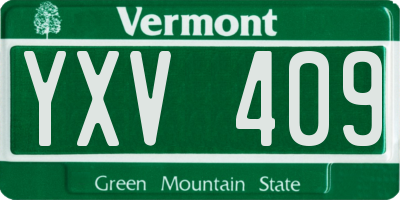 VT license plate YXV409