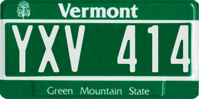 VT license plate YXV414