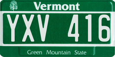 VT license plate YXV416