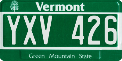VT license plate YXV426