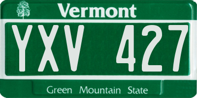 VT license plate YXV427
