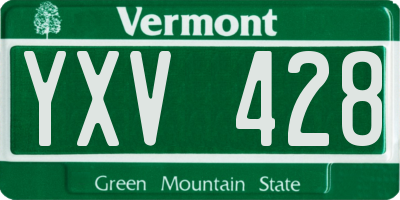 VT license plate YXV428