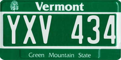 VT license plate YXV434