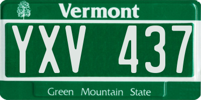 VT license plate YXV437