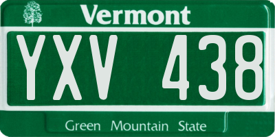 VT license plate YXV438