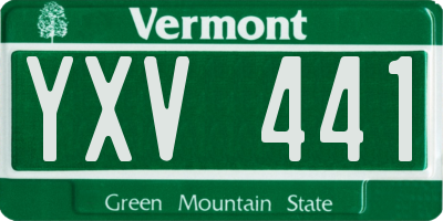 VT license plate YXV441