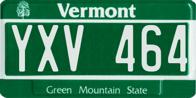 VT license plate YXV464