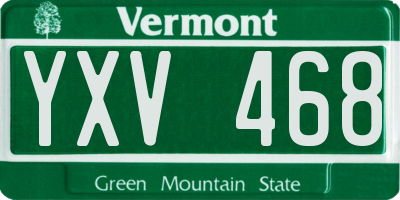 VT license plate YXV468