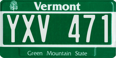 VT license plate YXV471