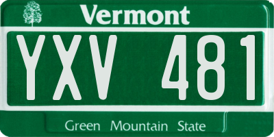 VT license plate YXV481