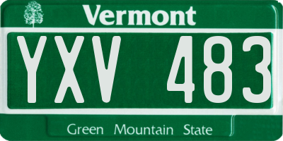 VT license plate YXV483