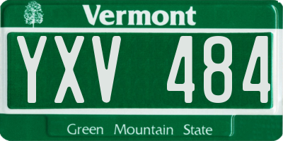 VT license plate YXV484