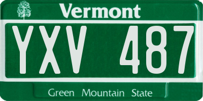 VT license plate YXV487