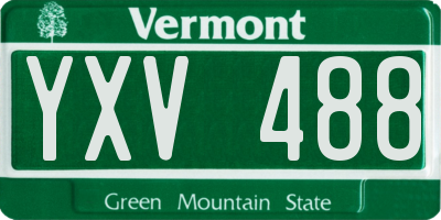 VT license plate YXV488