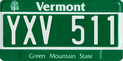 VT license plate YXV511