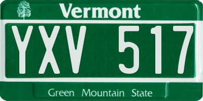 VT license plate YXV517