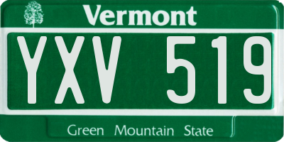 VT license plate YXV519