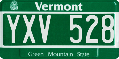 VT license plate YXV528
