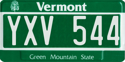 VT license plate YXV544