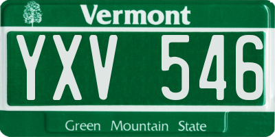 VT license plate YXV546