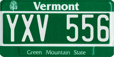 VT license plate YXV556