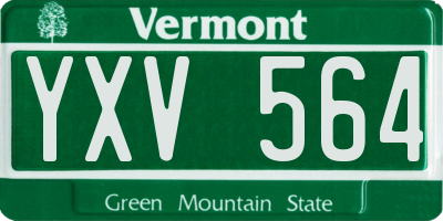 VT license plate YXV564