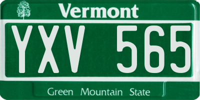 VT license plate YXV565