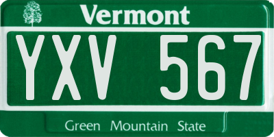 VT license plate YXV567