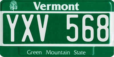 VT license plate YXV568