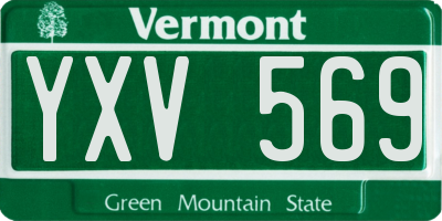 VT license plate YXV569