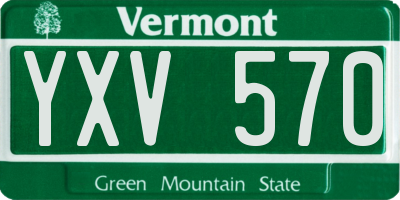 VT license plate YXV570