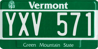VT license plate YXV571