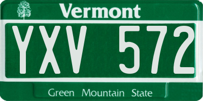 VT license plate YXV572