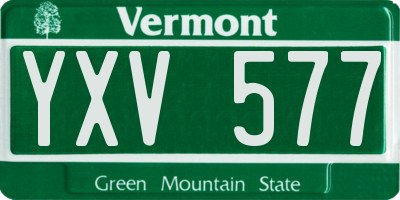 VT license plate YXV577