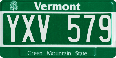 VT license plate YXV579