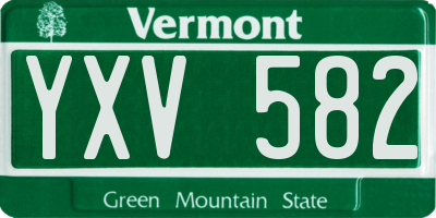 VT license plate YXV582