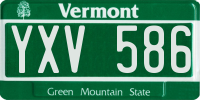 VT license plate YXV586